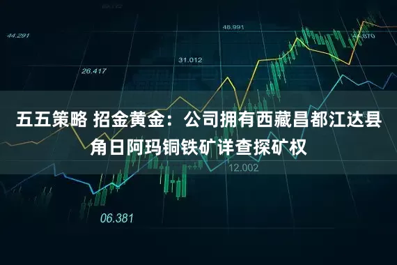 五五策略 招金黄金：公司拥有西藏昌都江达县角日阿玛铜铁矿详查探矿权
